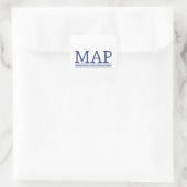 MAPスタンプ – 白い背景 スクエアシール (バッグ)