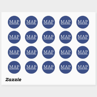 MAPステッカーの背景（青） ラウンドシール