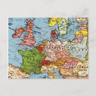 Map Europe France Scotland Ireland Moreポストカード ポストカード