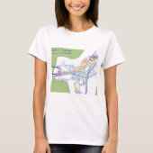 Map illustrate Mt.takao 高尾山 japan Tシャツ (正面)