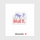 Map It Hustle It Nail It Sticker シール (シート)