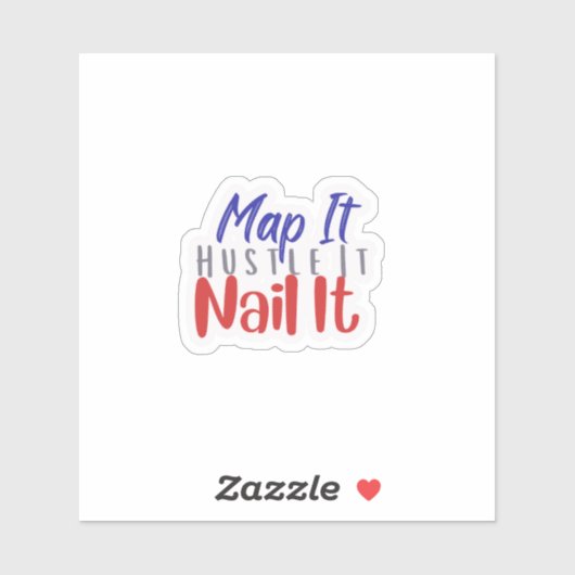 Map It Hustle It Nail It Sticker シール (シート)