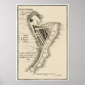 MAP: JAMAICA, 1755 ポスター (正面)