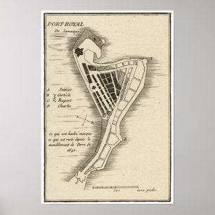 MAP: JAMAICA, 1755 ポスター