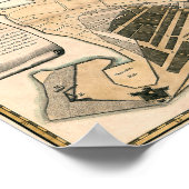 MAP: JAMAICA, 1755 2 ポスター (角)