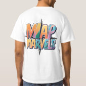 Map Marvels"はTシャツのデザイン Tシャツ (裏面)