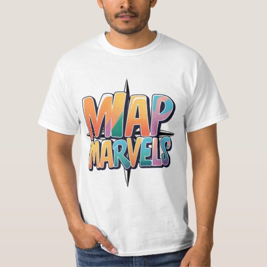 Map Marvels"はTシャツのデザイン Tシャツ (正面)