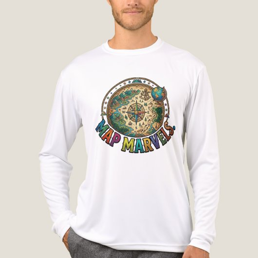 Map Marvels. – アドベンチャー地図Tシャツデザイン トライブレンドTシャツ (正面)