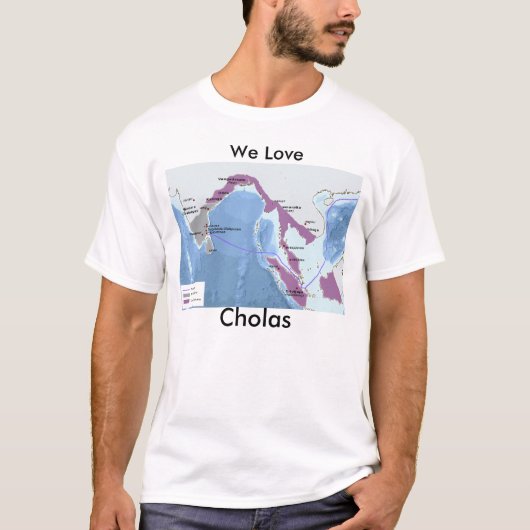 map_new、私達は、Cholas、タミル人愛します Tシャツ (正面)
