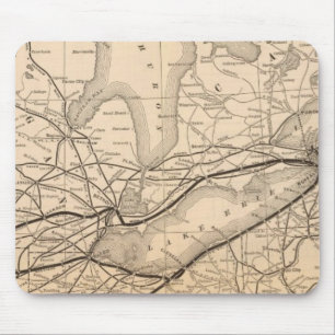 Map New York CentralとHudson River Railloady マウスパッド