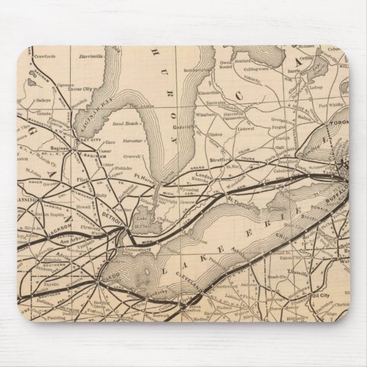 Map New York CentralとHudson River Railloady マウスパッド (正面)