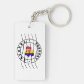 Map of Andorra, Postal Passport Stamp キーホルダー (裏面)