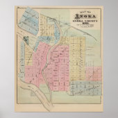 Map of Anoka, Anoka County, Minnesota ポスター (正面)