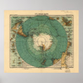Map of Antarctica from 1912 (Süd-Polar-Karte) ポスター (正面)