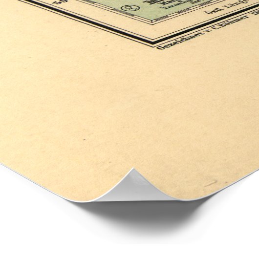 Map of Antarctica from 1912 (Süd-Polar-Karte) ポスター (角)