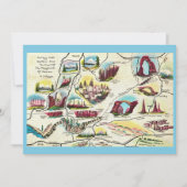 Map of Arizona Utah Landmarks Flat Card (正面)