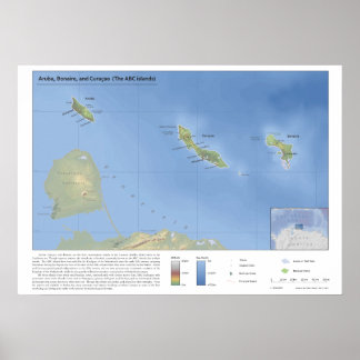 Map of Aruba, Bonaire, and Curaçao 1:500,000 ポスター