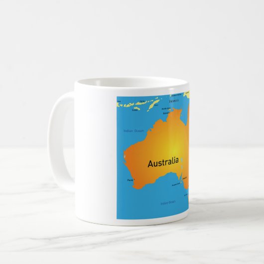 Map Of Australia コーヒーマグカップ (正面左)