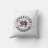 Map of Azerbaijan, Postal Passport Stamp, Travel S クッション (裏面)