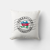 Map of Azerbaijan, Postal Passport Stamp, Travel S クッション (正面)