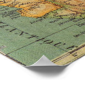 Map of Bas Congo - Belgian Congo 1913 ポスター (角)