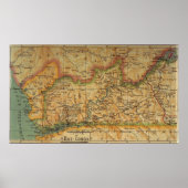 Map of Bas Congo - Belgian Congo 1913 ポスター (正面)