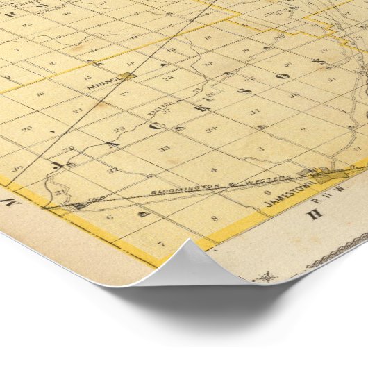 Map of Boone County ポスター (角)