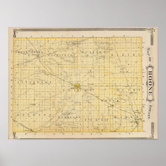 Map of Boone County ポスター (正面)