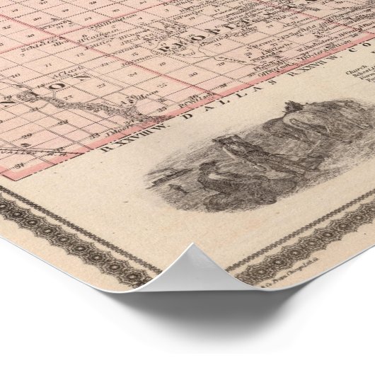 Map of Boone County, State of Iowa ポスター (角)