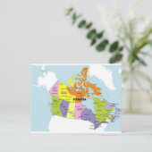 Map of Canada Postcard ポストカード (スタンド正面)