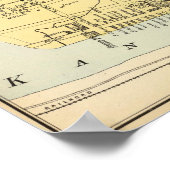 Map of Charleston, West Virginia ポスター (角)