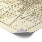 Map Of Chicago ポスター (角)