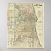Map Of Chicago ポスター (正面)