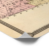 Map of Dodge County, State of Wisconsin ポスター (角)