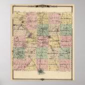 Map of Dodge County, State of Wisconsin ポスター (正面)