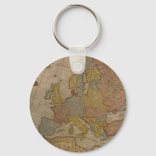 Map of Europe | 1700 キーホルダー (正面)