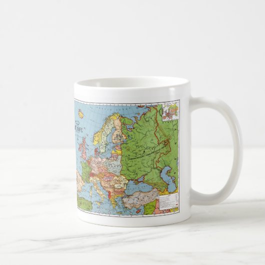 Map_of_Europe、_1923b コーヒーマグカップ (右)
