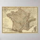 Map of France ポスター (正面)