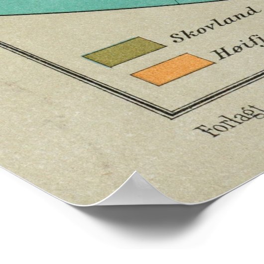 Map of Fridtjof Nansen's Polar Expedition ポスター (角)