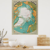 Map of Fridtjof Nansen's Polar Expedition ポスター (キッチン)