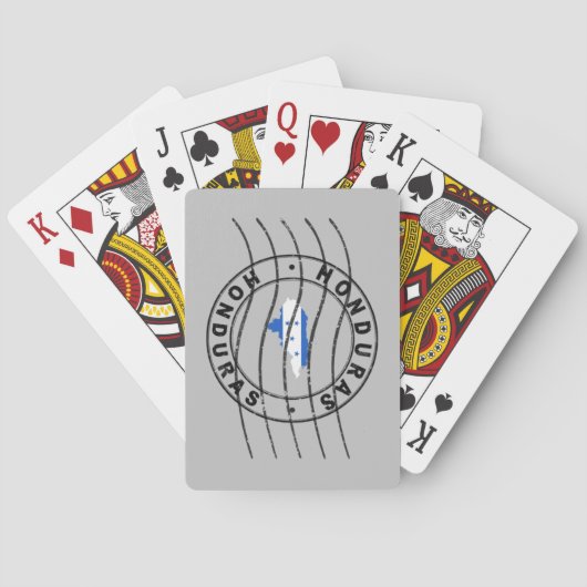 Map of Honduras, Postal Passport Stamp トランプ (裏面)