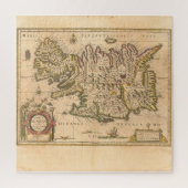 Map of Iceland (Blaeu, 1645) ジグソーパズル (縦)