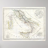 Map of Italy in Ancient Roman Times ポスター (正面)
