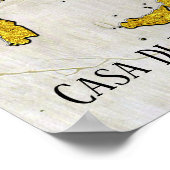 Map of Italy Your Text ポスター (角)