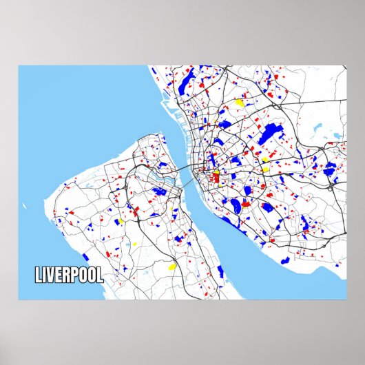 Map of Liverpool ポスター (正面)