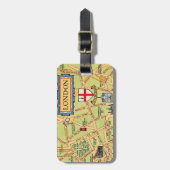 Map of London England ラゲッジタグ (正面縦)