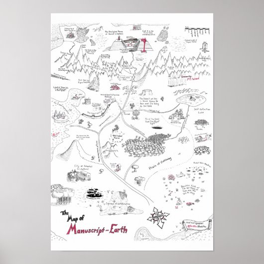 Map of Manuscript Earth ポスター (正面)