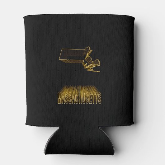 Map of Massachusetts, Gold Map 缶クーラー (裏面)