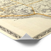 Map of Monroe County, DuQuoin and Waterloo ポスター (角)