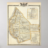 Map of Monroe County, DuQuoin and Waterloo ポスター (正面)